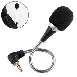 Mini Microphone Flexible à Interface métallique de 3.5mm, tête courbée, réduit le bruit, enregistrement, pour PC, ordinateur portable, carte son