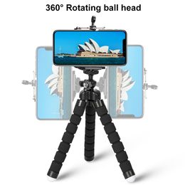 Mini Flexibele cameratelefoonhouder Octopus Tripod Head Bracket Stand Monopod voor iPhone 14 13 12 11 Pro -smartphone