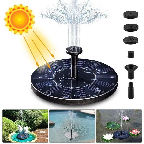 Mini fontaine solaire flottante jardin d'eau fontaine de piscine décoration de panneau solaire Panneau à eau à eau Pompe à eau du jardin 240419