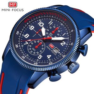 MINI FOCUS – montre aérienne multifonctionnelle, étanche, Quartz, Sport, lueur, bande en Silicone, montre pour hommes 0379G