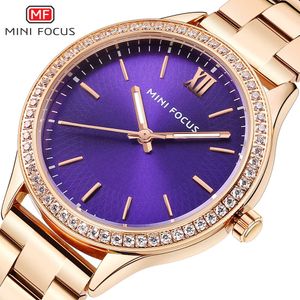 MINI Focus – montre pour femmes, mouvement japonais, lueur nocturne, ceinture en acier étanche, boucle papillon, offre spéciale 0043L