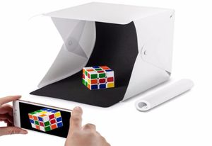 Mini Boîte d'éclairage de studio pliable Kit de tente d'éclairage en boîte à cube mini-cobe avec un fond noir blanc fond pote PO Studio acce8127520