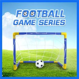 Mini niños plegables niños en interiores/al aire libre Durtable Football Training Sport Juegos Juegos Juegos Portable Fútbol Net Juego de goles Regalo 2312227