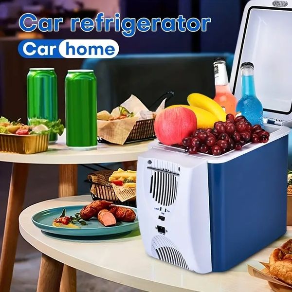 Mini réfrigérateur, réfrigérateur de voiture, réfrigérateur portatif de 7,5 L pour boissons cosmétiques, réfrigérateur 12 V, petit réfrigérateur de chauffage et de refroidissement pour l'extérieur