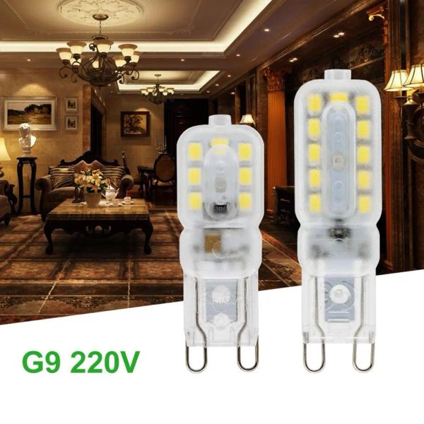 Mini G9 LED 3W 2835 SMD Lampada Corn Bulb 220V 240V 14 SMD Dimmable LED Lampe Chandelier Remplacer la lumière
