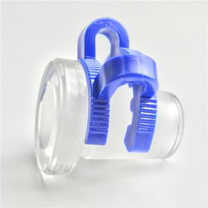 Mini adaptateurs en verre avec plastique Keck Clip bleu pour piles à eau adaptateur de bang en verre 10 mm femelle à 14 mm mâle 14 mm femelle à 18 mm mâle