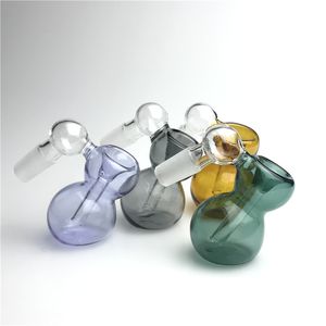 Mini Glazen Ash Catcher Bong Bowl met 2,8 Inch 14mm 45 Graden Dikke Pyrex Kleurrijke Glazen Kalebas Roken waterpijp