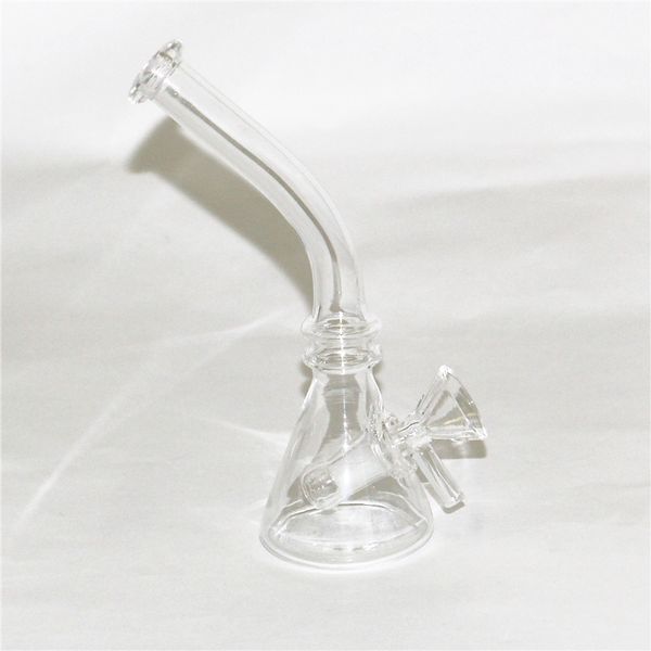 Mini Glass Beakers hookah 4.5 pulgadas Bong Dab Rig Water Pipes Bongs Heady Pipe Wax Oil Rigs Small Bubbler