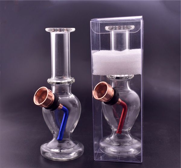 2pcs verre bong plate-forme pétrolière conduites d'eau barboteurs en verre pipe à fumer petite pipe à tabac à main pour herbe sèche support entrepôt à l'étranger