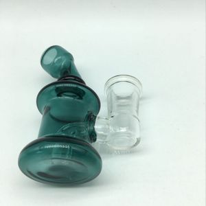 Mini Glass Bongs DAB Rigs met 14mm Vrouwelijke Joint Clear Green 3,3 inch Goedkope Kleine Recycler Glas Bong Water Pijpen Olierouts