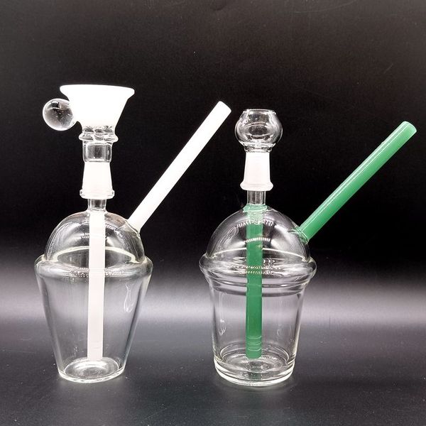 Mini verre bongs narhalhs dab plates-plates 14mm joint femelle avec tiges d'eau de petit barboteur