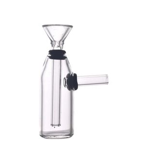 Mini verre Bubbler Bongs à huile Fumer du tabac Bongs 4,2 pouces Dab Rigs Bong de recyclage d'eau détachable avec pot d'huile et bol d'herbes sèches en bas