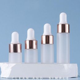 Mini botellas de gotero de vidrio Embalaje de muestra esmerilado 1 ml 2ml 3ml 5ml LDQGR KHKSW