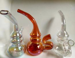 Mini -glazen kalebas waterpijp waterpijp 3,5 inch rokenstro tabakrecycler bongs bubbler dab rigs