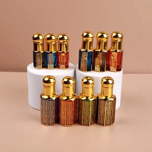 Mini Glazen Parfumflesje Roller 3ml 6ml 12ml Vintage Roller Kraal Flessen Essentiële Olie Parfum Monster flessen