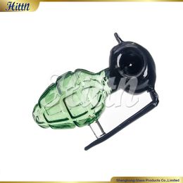 Mini-tuyau en verre Verage Fumer Pipe de grenade verte Forme de verre Pipe à main à la main Dry Herb Tobacco pour fumer