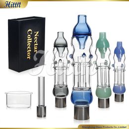 Mini -glazen water Bong Nectar Collector Kits met titanium nagelwas schotel Rookaccessoires Olieligering Concentraat DAB Stro NC Pijp geschenk
