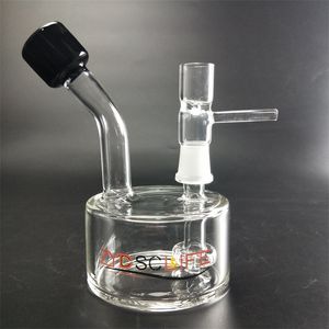 Mini verre Pipes à eau Bongs Hookahs Noir Heady Becher avec 14mm Joint Bowl Fumer