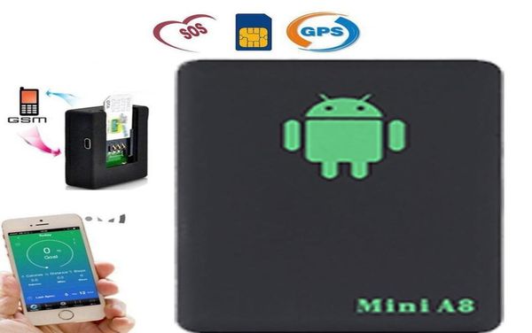 Mini Global Realtime GPS Tracker Mini A8 GSMGPRSGPS Dispositivo de seguimiento Trak Band Band Sound Marcando SOS para niños PETC4803358