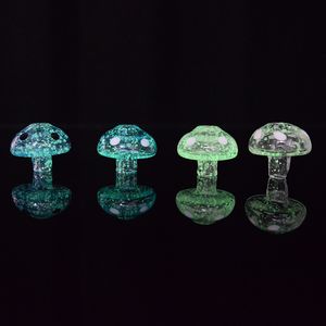 Mini Glow in The Dark Carbs Cap Kleurrijke Paddestoel Vorm Glas Carb Cap Lichtgevende Hoeden OD 31 MM voor Banger Nagels Bongs Waterleidingen DAB Olierouts