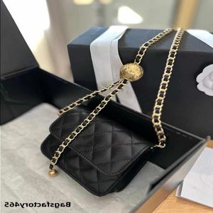 Mini Gold Ball Women Designer portemonnee 13 cm Leather Diamond Lattice Luxe handtas onderarm vintage schattige munt portemonnee verstelbare kettingkaart nhhu