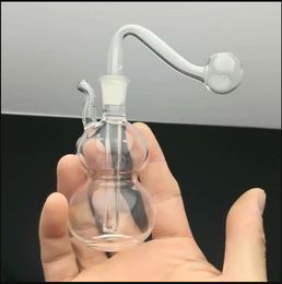 Mini verre de gourde Bangs en verre en gros Brûleur à mazout Conduites d'eau en verre Plates-formes pétrolières Fumer des plates-formes