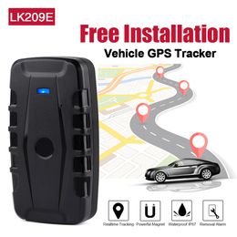 MINI GPS Tracker Fort magnétisme Localisateur de voiture 2G Système d'alarme de sécurité du véhicule Aimant étanche 6000 mAh Longue durée de veille Moniteur vocal Application Web gratuite PK