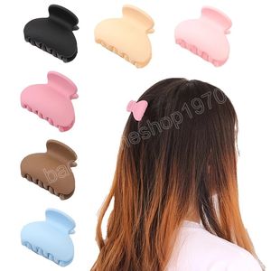 Mini pinces à cheveux givré demi-rond pince à cheveux haute queue de cheval pinces géométrique acrylique épingle à cheveux mat Barrette cheveux accessoires