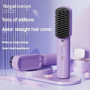 Mini les lisseurs de cheveux 2600mAh Sèche-peigne sans fil et litre des appareils de coiffure Brush Appliances PEP LSIDERNERER 240425