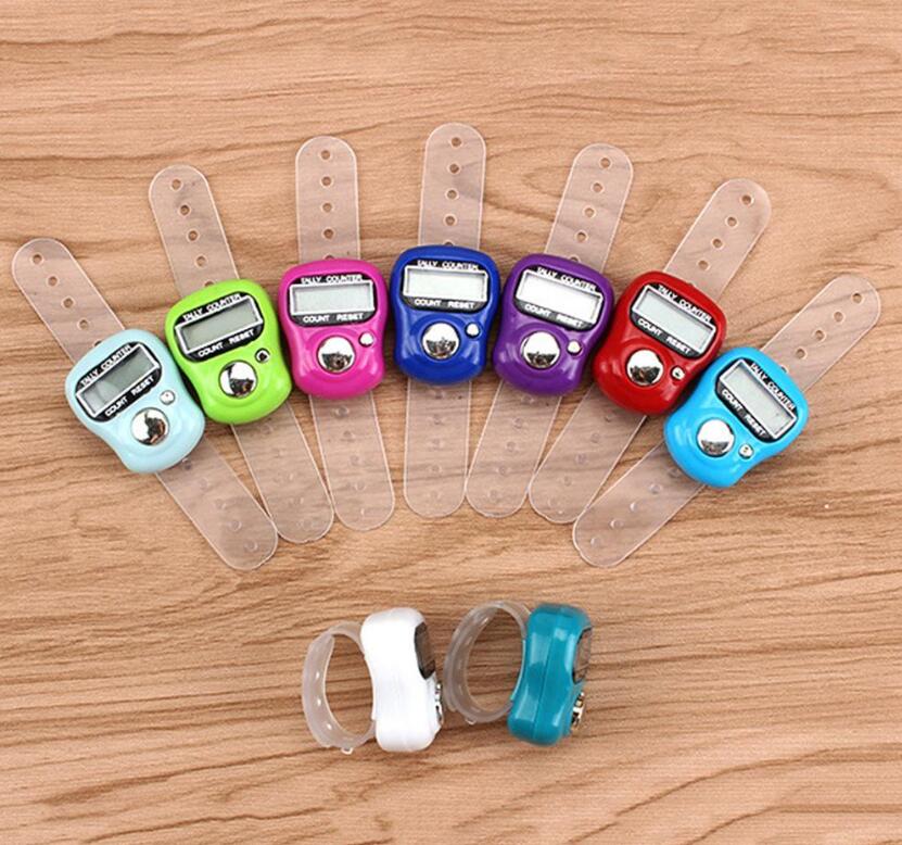 Mini Hand Hold Band Tally Counter LCD Digital Screen Finger Ring Electronic Head Count