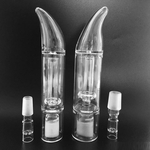 Mini tubo de mano 14mm 18mm boquilla vástago burbujeador de agua con herramienta de vidrio PVHEGonG GonG adaptador de agua para Solo Air