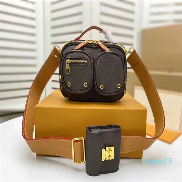 Mini bolso de mano, bolso de hombro, lienzo impreso, bolsillo de banda ancha de cuero, bolsa para deportes al aire libre, cartera para hombres y mujeres, bolsa de mensajero