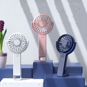 Mini ventilateurs portables, ventilateur de bureau rotatif à 180°, 5 vitesses, ventilateurs de refroidissement personnels rechargeables par USB avec crochet pour la maison, le bureau, les voyages en plein air