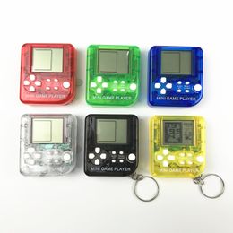 Mini handheld draagbare game spelers retro game box sleutelhanger gebouwd in 26 games controller mini videogame console sleutel hangende speelgoed dhl gratis