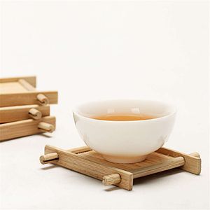 Mini Handgemaakte Bamboe Cup Mat Kung Fu Thee Accessoires Tafel Placemats Coaster Drinks Keuken Product Mok Pads