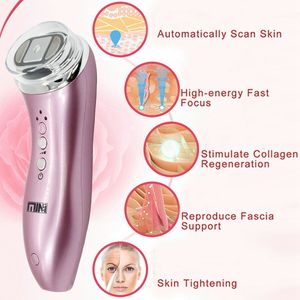 Mini HIFU Machine à ultrasons focalisés à haute intensité RF Lifting du visage Suppression des rides LED Beauté des soins de la peau