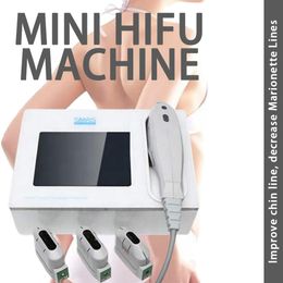 Mini Machine Hifu 7d Hifu Trinking Trinkle Retire la cara de elevación de la cara SMAS HIFU Máquina con 5 cartuchos521