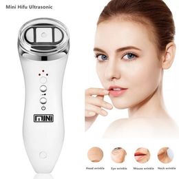 Mini HIFU Machine à ultrasons focalisés de haute intensité Hifu Lifting du visage Élimination des rides Ultrasons RF LED Ligh Machine de beauté pour soins de la peau