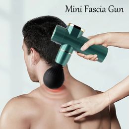 Mini vibration de vibration à haute intensité Fascia Gun Fitness Massage Equipment Fast Relief de la fatigue musculaire Portable Massageur ultra silencieux 240422