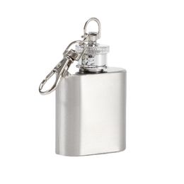 Mini Hip Flasks Keychain Outdoor draagbare roestvrijstalen wijnfleskruik creatief cadeau 1oz