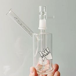 Mini Hitman Clear Glass Water Bong Hookahs Heady Oil Dab Rig Recycler 14mm Pijpen