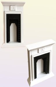 Mini casa para muñecas Muebles europeos blancos Kits de construcción de modelos de casa de muñecas 1 12 Casa de muñecas de madera Chimenea creativa 2206106326001