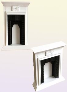 Mini maison pour poupée blanc meubles européens maison de poupées modèles de construction Kits 1 12 maison de poupée en bois cheminée créative 2206107183654