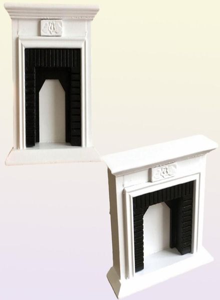 Mini casa para muñecas Muebles europeos blancos Kits de construcción de modelos de casa de muñecas 1 12 Casa de muñecas de madera Chimenea creativa 2206107183654