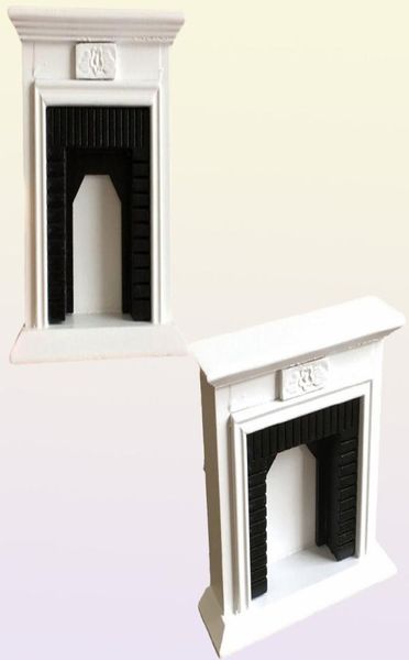 Mini casa para muñecas Muebles europeos blancos Kits de construcción de modelos de casa de muñecas 1 12 Casa de muñecas de madera Chimenea creativa 2206106662452