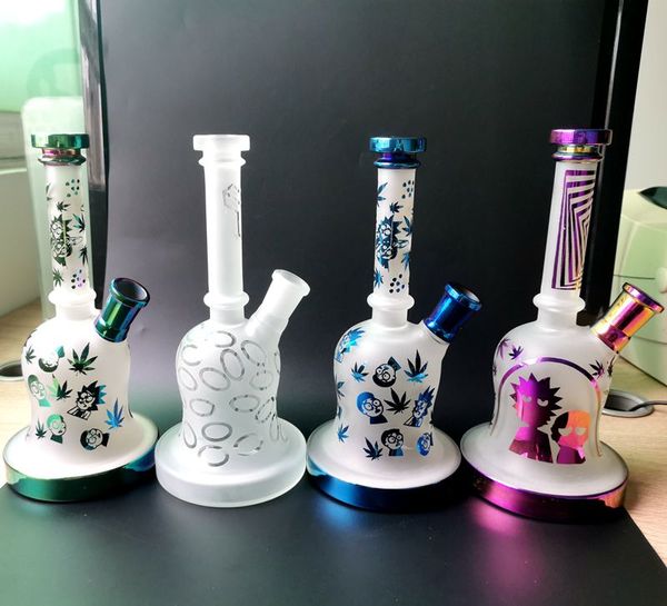 Mini narguilé verre bangs d'eau peignes printemps percolateur bong croquis à main levée pipe à eau