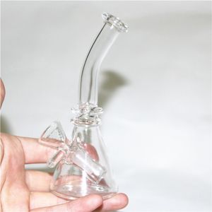 Mini -waterpijpwaterpijpen Dab Rig Oil Rigs met Bowl Glazen Bong 14 mm gewricht Douchekop Perc Heady Clear Small Bongs Pipe