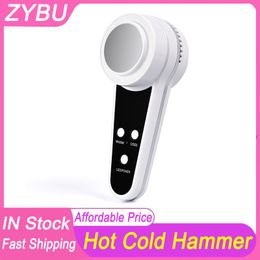 Mini Hot Cold Hammer Facial LED PHOTON THERAPY APPARAAT Device Skin Lifting Facial Rejuvenation Trachering Anti Wrinkle veroudering verwarming koeling koelmassager Massager