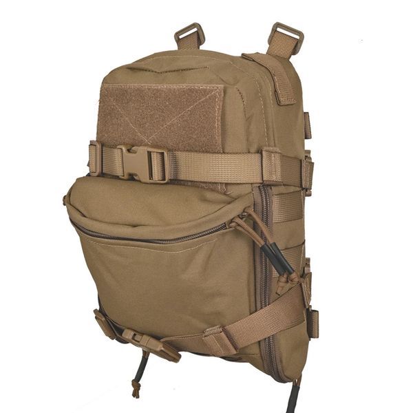 Mini sac d'hydratation sac à dos tactique vessie d'eau MOLLE YKK pochette à fermeture éclair chasse militaire 500D Nylon Sports de plein air 231225