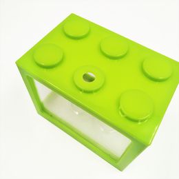 Mini Hydroponic Seaweed Ball Box Micro cilinder Glas Bloemdoos Pet Stack Blok Blok Vistank Plastic Reptielenkooi